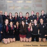 The Harvard squash team post awards ceremony photo 2