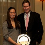 Hamilton's Jamie King and captain Anne Edelstein with the 2011 Chafee Award
