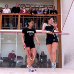 2012 College Squash Individual Championships: Laura Gemmell (Harvard) and Pamela Chua (Stanford)