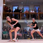 2012 College Squash Individual Championships: Amanda Sobhy (Harvard) and Julie Cerullo (Princeton)