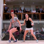 2012 College Squash Individual Championships: Millie Tomlinson (Yale) and Laura Gemmell (Harvard)