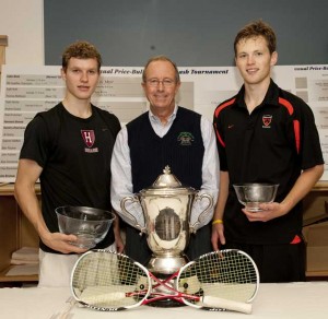 Colin West (Harvard), Ted Price (Tournament Director), and Dave Letourneau (Princeton) - Photo by Mary C.H. Johnson