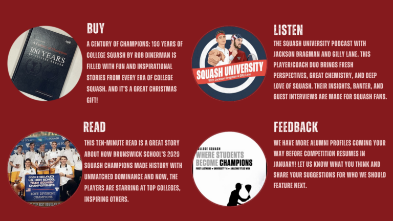 4 Ways to Stay Connected with College Squash During Winter Break