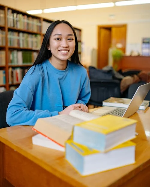 Student studying